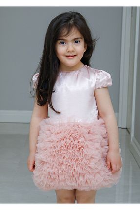 لباس صورتی بچه گانه بافتنی Mika Bebek & Çocuk - کد 813818925
