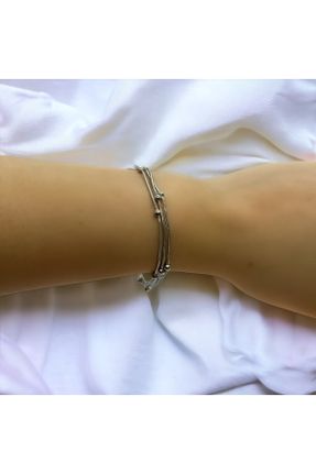 دستبند استیل زنانه فولاد ( استیل ) کد 813848125