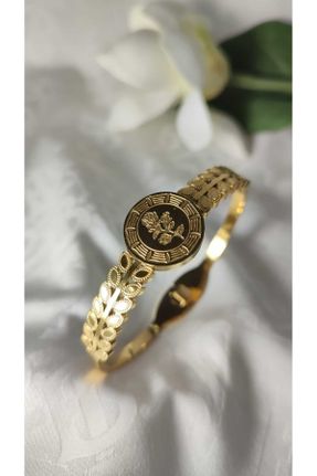 دستبند استیل طلائی زنانه فولاد ( استیل ) کد 759146520