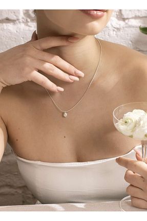 گردنبند جواهر رنگی زنانه مروارید Ecru Atelier - کد 814093022