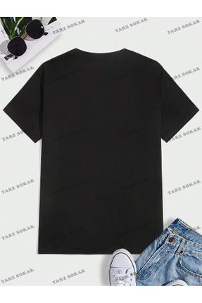 تی شرت مشکی مردانه یقه گرد اورسایز پوشاک ورزشی کد 813679417