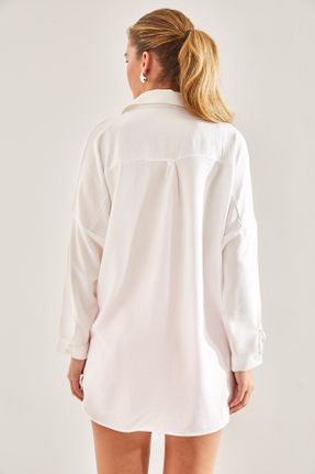 پیراهن سفید زنانه رگولار کد 813599322