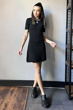 لباس مشکی زنانه تریکو GÜLSELİ - کد 813648681