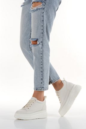 دمپائی سفید زنانه چرم مصنوعی mermaid shoes - کد 813666483