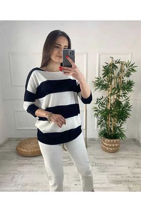 پلیور مشکی زنانه ساده EMZAGİYİM - کد 813676165