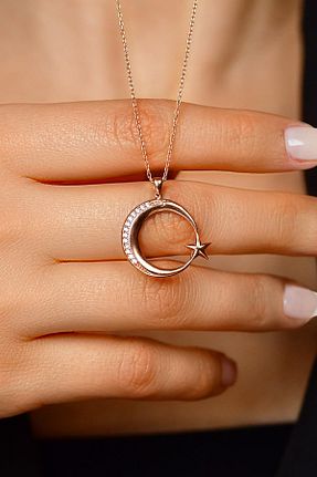 گردنبند نقره صورتی زنانه 925 عیار Erdobia - کد 813772960