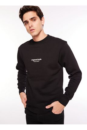 سوئیشرت مشکی مردانه ساده Jack & Jones - کد 752751579