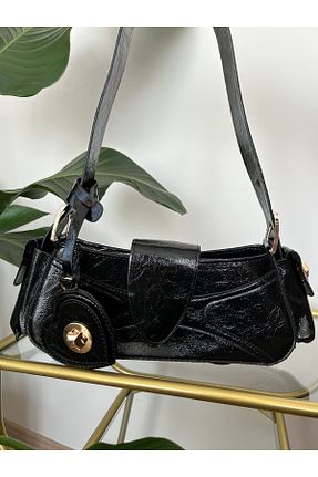 کیف دوشی مشکی زنانه چرم مصنوعی Nisebag - کد 813973053