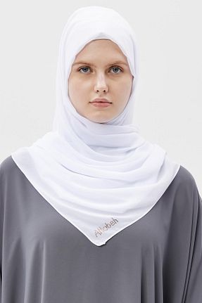 شال سفید زنانه شیفون Altobeh - کد 813949433