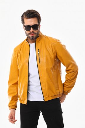 کاپشن زرد مردانه رگولار Metins Leather - کد 813974962