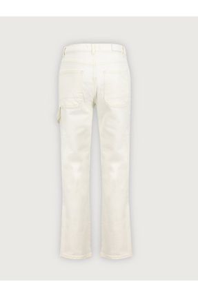 شلوار جین سفید زنانه جین ساده استاندارد کد 807179213