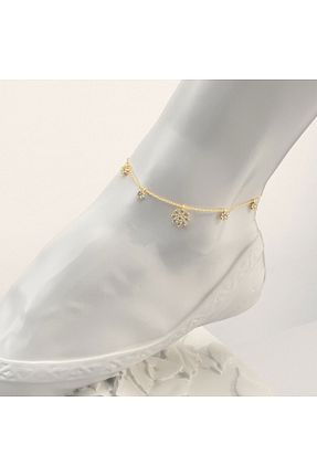 خلخال نقره طلائی زنانه Indigo Takı - کد 814217945