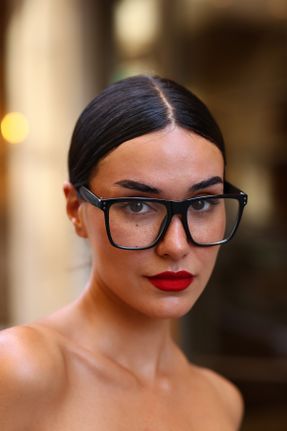 عینک آفتابی مشکی زنانه 53 UV400 استخوان سایه روشن هندسی کد 750240368