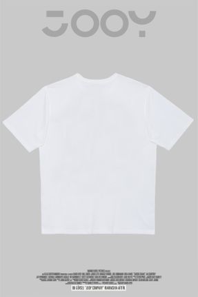 تی شرت سفید زنانه اورسایز یقه گرد پنبه - پلی استر تکی کد 814418402
