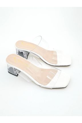 کفش مجلسی سفید زنانه چرم لاکی پاشنه متوسط ( 5 - 9 cm ) پاشنه ضخیم کد 814438932