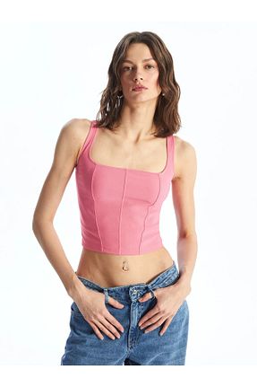 بلوز نارنجی زنانه ساده LC Waikiki - کد 814635827