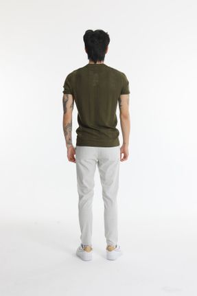تی شرت خاکی مردانه ریلکس یقه پولو پنبه (نخی) جوان کد 814567332