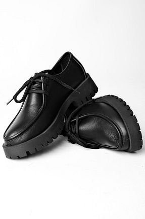 کفش کژوال مشکی زنانه چرم خالص LAL SHOES & BAGS - کد 784841767