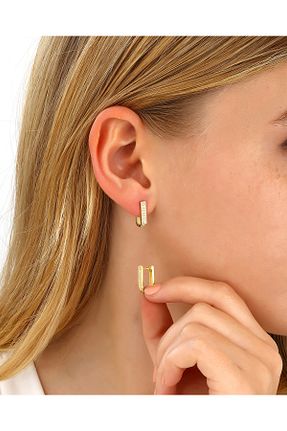 گوشواره نقره طلائی زنانه 925 عیار MEKS JEWELS - کد 765703079