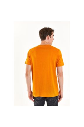 تی شرت نارنجی مردانه Fitted تکی کد 814610743