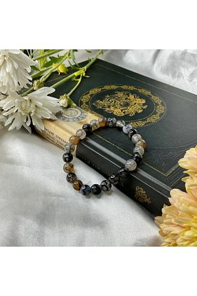 دستبند جواهر طوسی مردانه سنگ طبیعی Elifsu Jewelry - کد 814641329