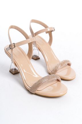 کفش پاشنه بلند کلاسیک بژ زنانه چرم لاکی moun shoes - کد 814629538