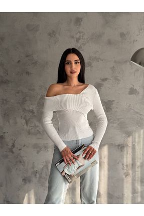 بلوز سفید زنانه ساده Noa Noa - کد 814640341