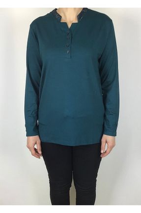 بلوز حجاب سبز زنانه سایز بزرگ ECE GİYİM - کد 814695044