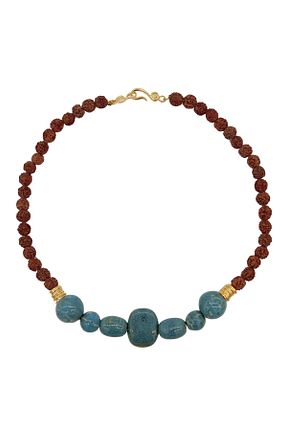 گردنبند جواهر قهوه ای زنانه سنگ طبیعی L´Atelier des Perles - کد 814696132