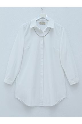 پیراهن سفید زنانه رگولار کد 814720570