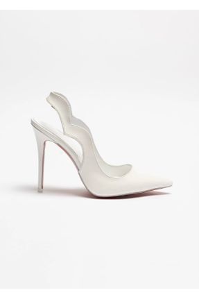کفش استایلتو سفید پاشنه نازک پاشنه بلند ( +10 cm) کد 814555147