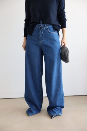 شلوار جین آبی زنانه فاق بلند کد 814188601