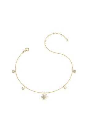 خلخال نقره طلائی زنانه Indigo Takı - کد 814217945