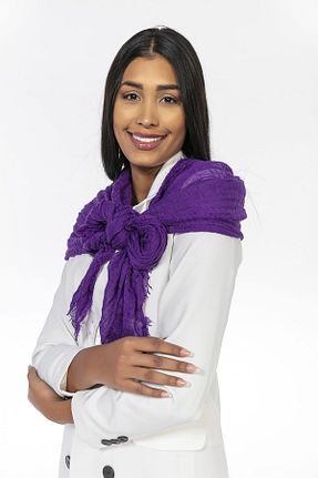 شال بنفش زنانه پلی استر Axesoire - کد 63240343