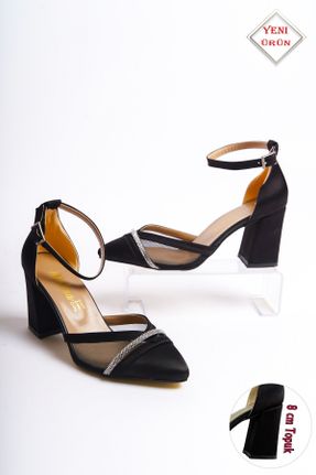 کفش پاشنه بلند کلاسیک مشکی زنانه پاشنه ضخیم پاشنه متوسط ( 5 - 9 cm ) کد 813976568