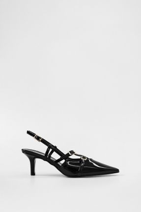 کفش پاشنه بلند کلاسیک مشکی زنانه چرم لاکی پاشنه نازک پاشنه متوسط ( 5 - 9 cm ) کد 788014431