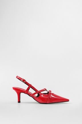 کفش پاشنه بلند کلاسیک قرمز زنانه چرم لاکی پاشنه نازک پاشنه متوسط ( 5 - 9 cm ) کد 788014202