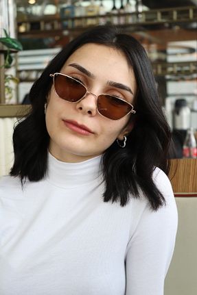 عینک آفتابی قهوه ای زنانه پلاریزه FASHION POOL - کد 814595239