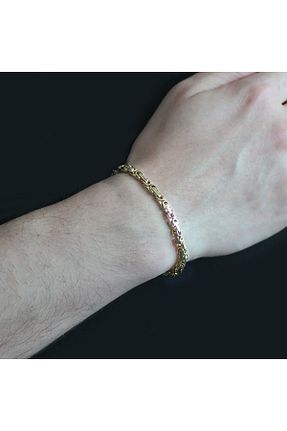 دستبند استیل (فولاد) طلائی مردانه استیل (فولاد) Tesbihname - کد 348084691