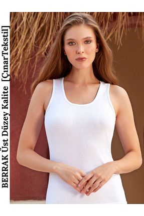 رکابی سفید زنانه %100 پنبه Berrak - کد 814591994