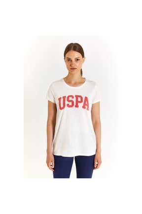 تیشرت سفید زنانه Fitted U.S. Polo Assn. - کد 814592202