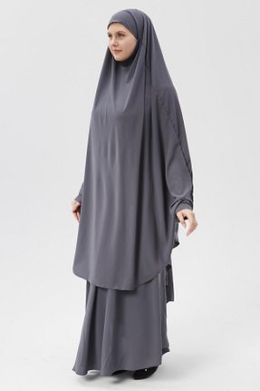 لباس حجاب طوسی زنانه اورسایز Altobeh - کد 814636051