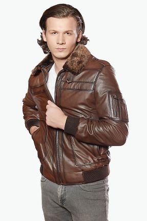 کاپشن قهوه ای مردانه رگولار Deriza - کد 814663587