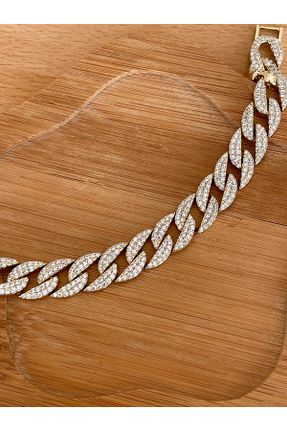 دستبند استیل طلائی زنانه فولاد ( استیل ) کد 814687836