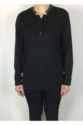 بلوز حجاب مشکی زنانه سایز بزرگ ECE GİYİM - کد 814722042