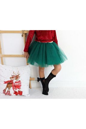دامن سبز بچه گانه پارچه STAR ÇOCUK - کد 785753732