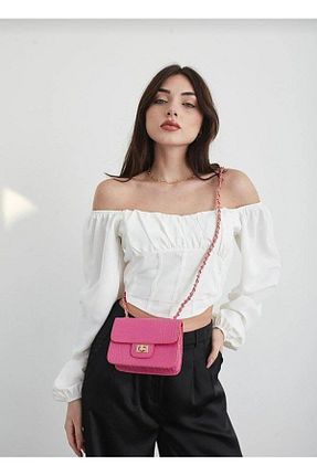 کیف دوشی صورتی زنانه چرم مصنوعی lowell bag - کد 814189366