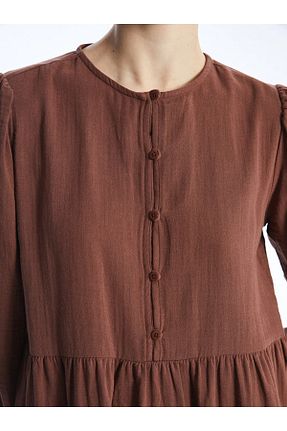 لباس قهوه ای زنانه بافتنی LC Waikiki - کد 814215820