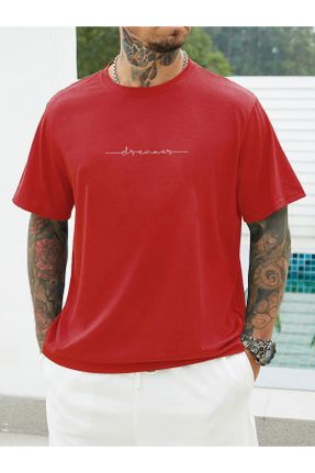 تی شرت قرمز زنانه اورسایز کد 803191561