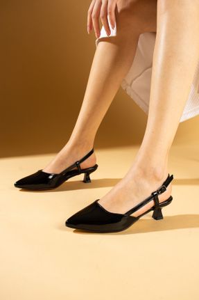 کفش پاشنه بلند کلاسیک مشکی زنانه پاشنه نازک پاشنه کوتاه ( 4 - 1 cm ) کد 814411926
